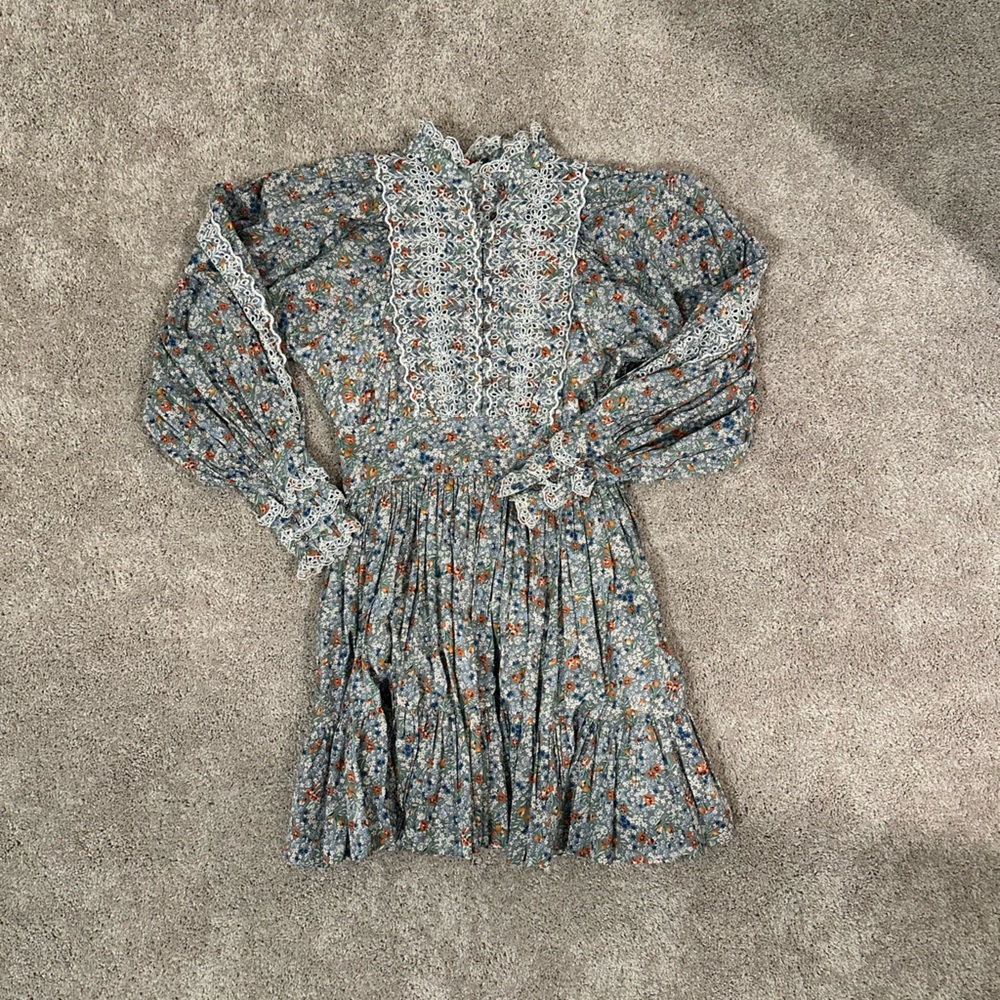 ByTiMo Floral Long Sleeve Dress with Lace Details